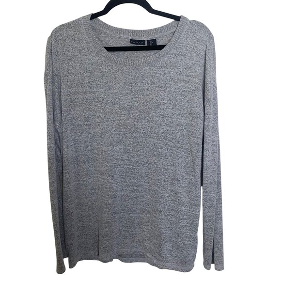 Tahari Womens Gray Long Sleeve Sweater US L Polyester Blend - Picture 1 of 8